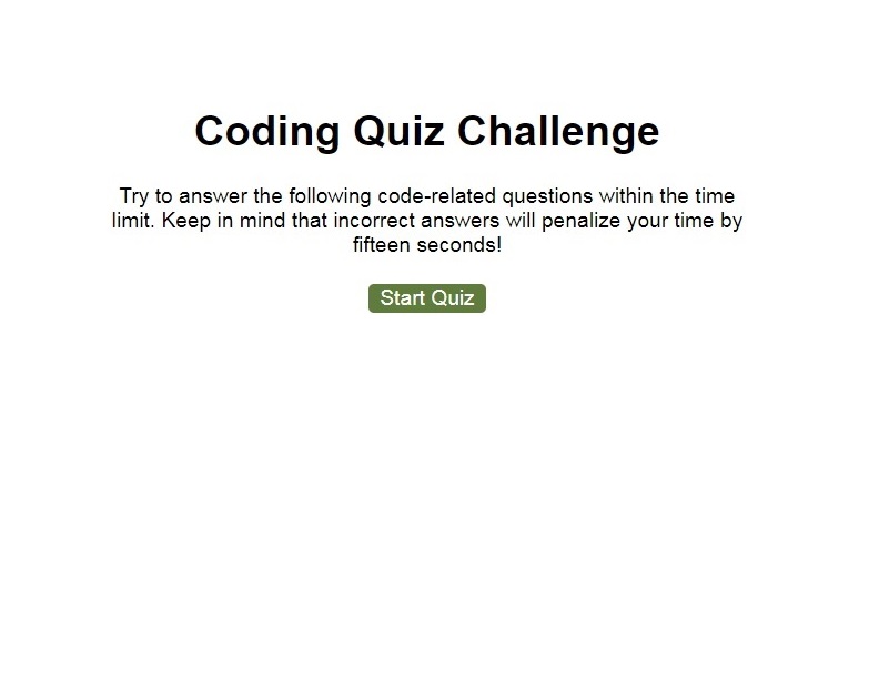 Coding Quiz